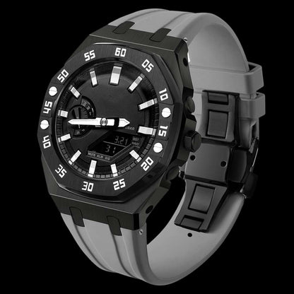 Casioak g-shock ga2100 black shell with digital panel