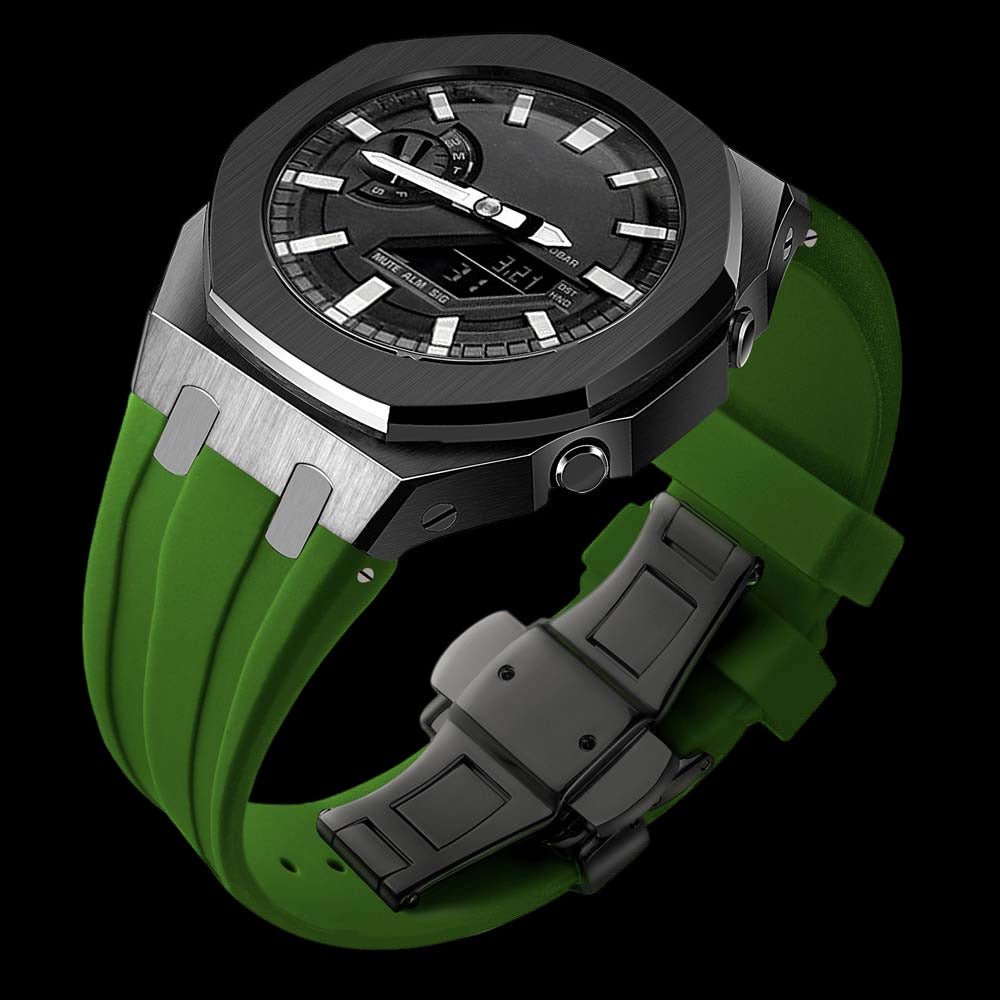 Casioak-g-shock ga2100 stapless with silicone strap