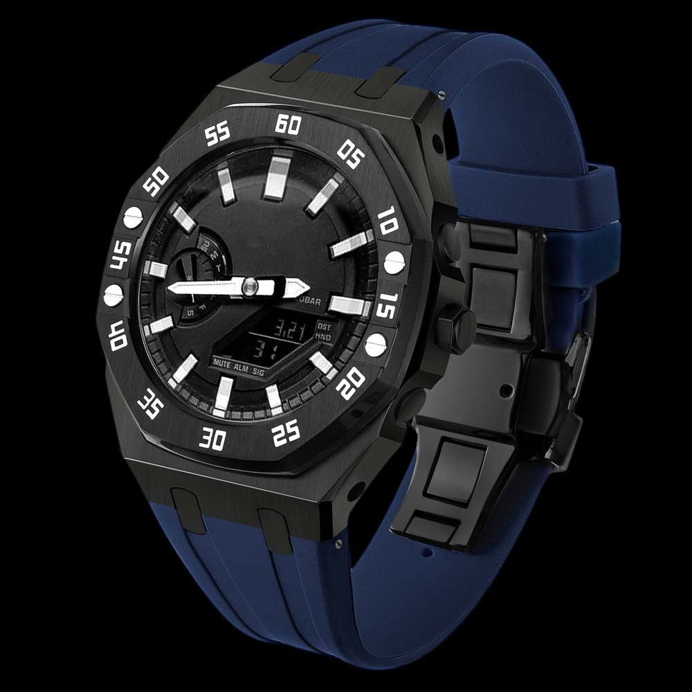 Casioak g-shock ga2100 black shell with digital panel