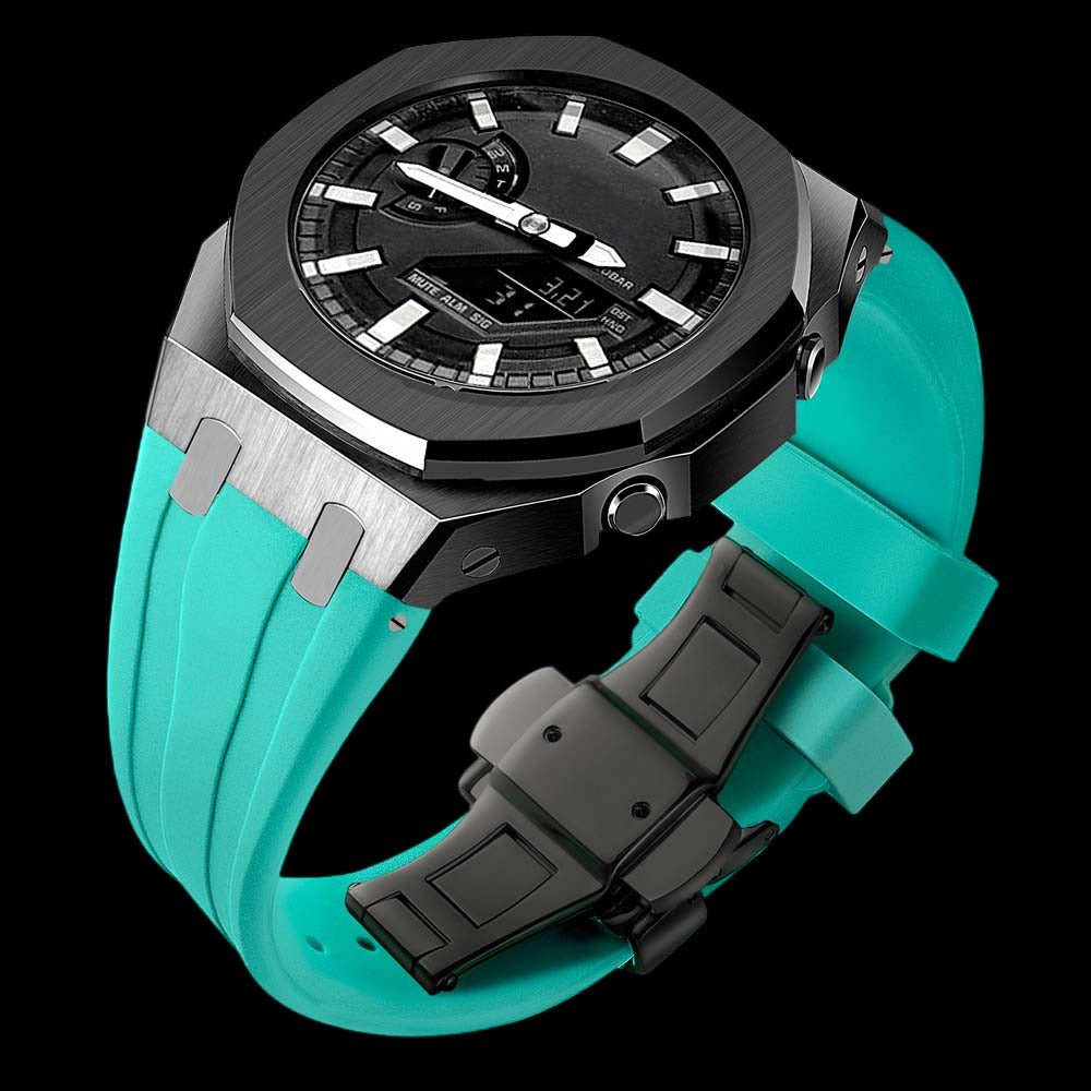 Casioak-g-shock ga2100 stapless with silicone strap