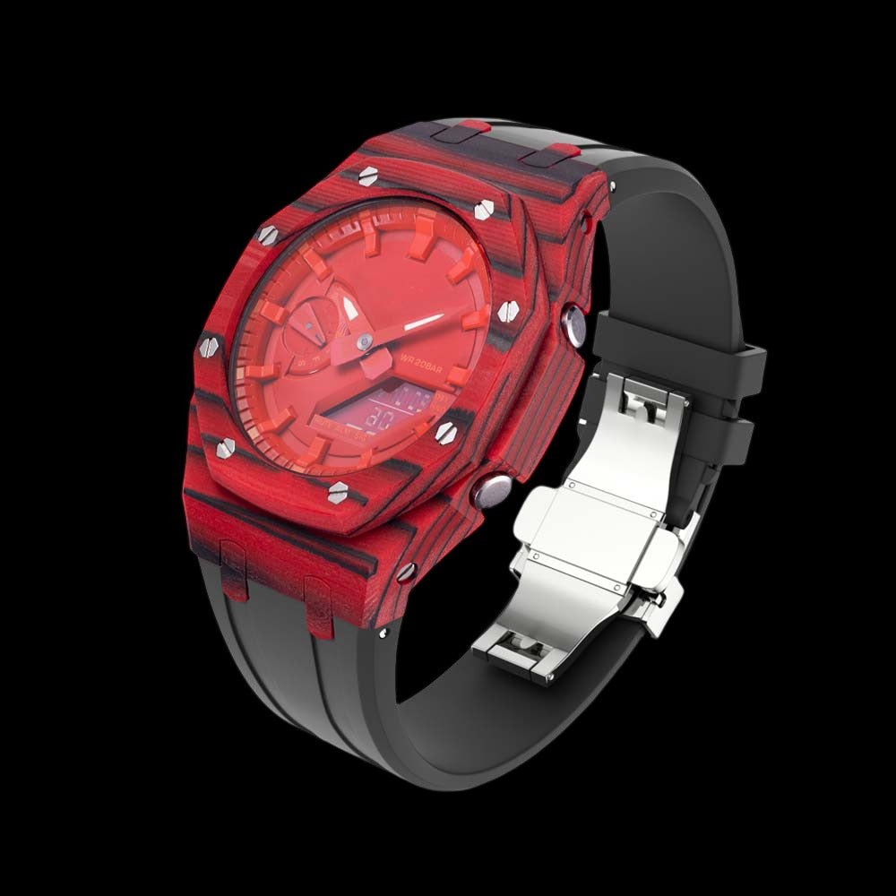 caiso g-shock ga2100 Carbon fiber red case