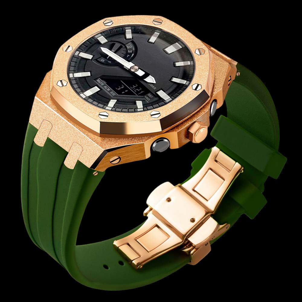 ga2100 mod kit Rose Gold case green 